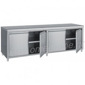 Stainless Steel Storage Cupboard 4 Opening Doors 