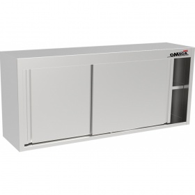 Wall Mounted Cupboard - 1 Stainless Steel  Sliding Doors