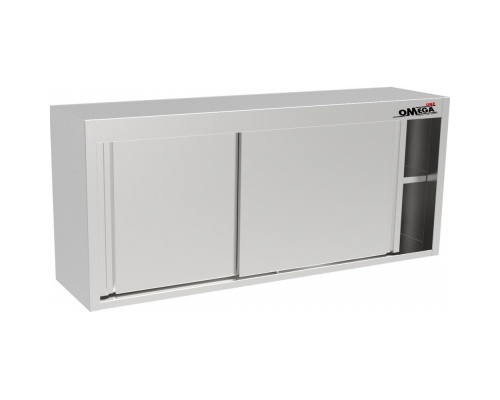 Wall Mounted Cupboard - 1 Stainless Steel  Sliding Doors
