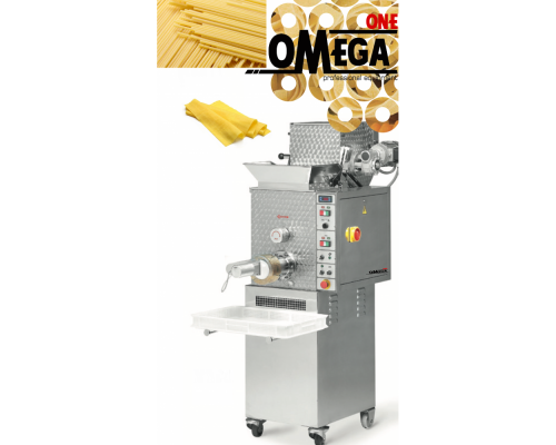 Pasta Machines Stainless Steel Body Model, with Double Basin, Hopper for Continuos Production, Electronic Cutter, Sleeve with Water Cooling Unit and Fan TRD 110/S 