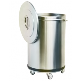 Round Matt Stainless Steel Waste Bin 