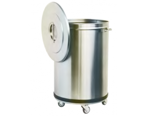 Round Matt Stainless Steel Waste Bin 