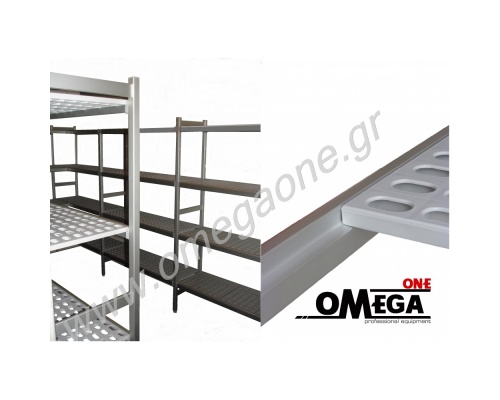 Polypropylene Kitchen Solid Shelving -4 Level Bays (Width 40 cm)
