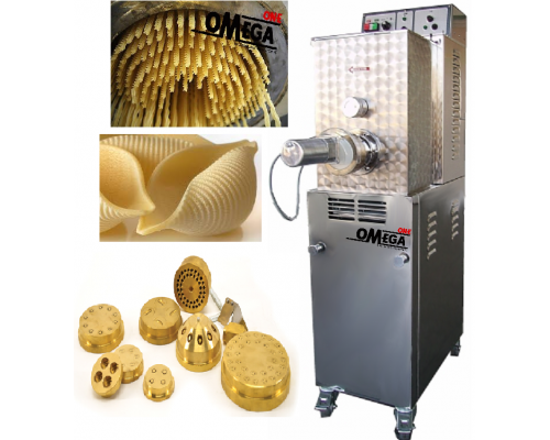 Pasta Machines Stainless Steel version, with Electronic Cutter, Sleeve with Cooling Unit and Fan TR95 INOX      