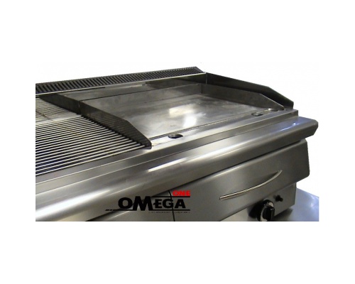 Heavy Duty Gas Vapour Chargrill -1/2 Gas Griddle & 1/2 Gas Grate 1110x550x340 mm