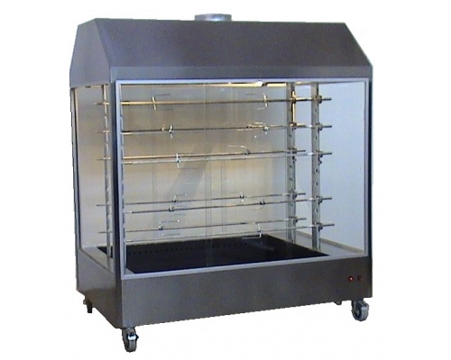 Charcoal chargrill with rotating spits -10 Spits Panoramic Grill