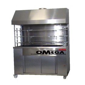Charcoal chargrill with rotating spits - 6 Spits - Extraction Canopies