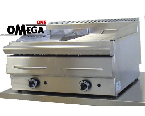 Heavy Duty Gas Vapour Chargrill  -1/2 Gas Griddle & 1/2 Gas Grates 800x630x340 mm