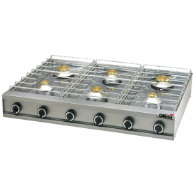 6 Burners -Boiling Top Gas with Pilot 696G