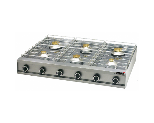 6 Burners -Boiling Top Gas with Pilot 696G