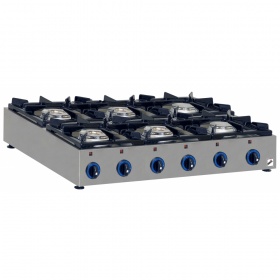 6 Burners -Boiling Top Gas GAS E26 Pilot