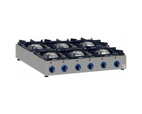 6 Burners -Boiling Top Gas GAS E26 Pilot