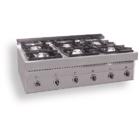 6 Burners -Boiling Top Gas GAS E6 Pilot