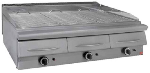 Heavy Duty Gas Vapour Chargrill -3 Burners 1200x630x340 mm