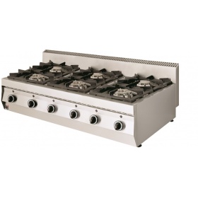6 Burners -Boiling Top Gas GAS E600 Pilot