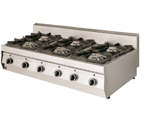 6 Εστίες Αερίου -Επιτραπέζια Κουζίνα GAS E600 Pilot