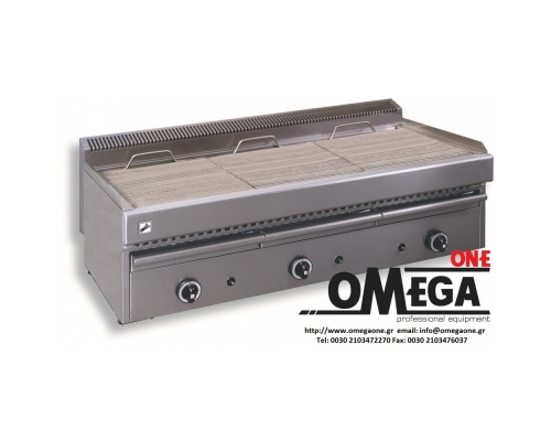 Heavy Duty Gas Vapour Chargrill -3 Burners 1130x630x430 mm