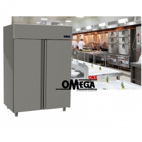 Double Doors Cabinet Fridge Stainless Steel 