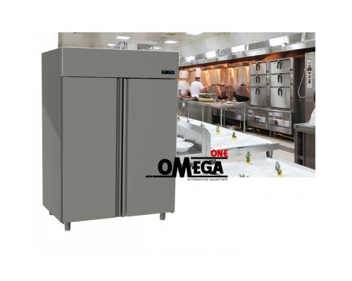 Double Doors Cabinet Fridge Stainless Steel 