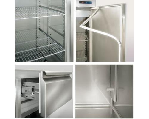 2 Doors & 3 Drawers Cabinet Fridge Stainless Steel 1315 Ltr 