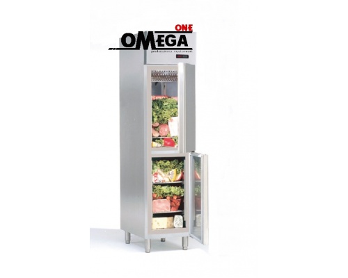 Double Doors Cabinet Fridge Stainless Steel 597 Ltr