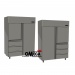 2 Doors & 3 Drawers Cabinet Fridge Stainless Steel 1315 Ltr 