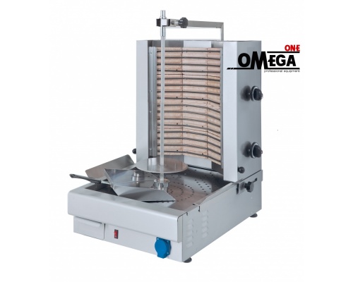 Elektrischer Gyros / Dönergrill 2 Brenner -max. 45 kg NRR2KM