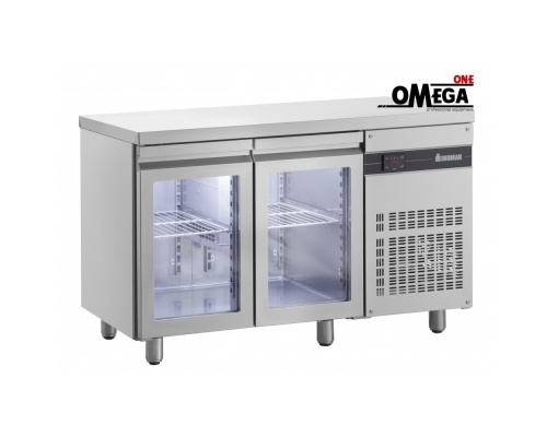 Kühltisch 2 Öffnung Glastür Serie 600-700
