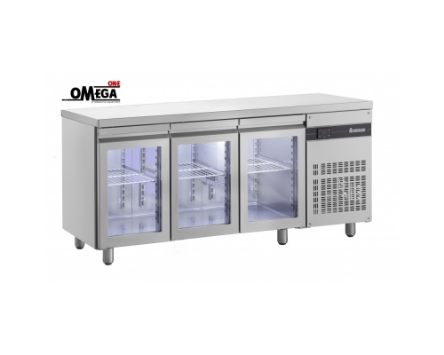 Kühltisch 3 Öffnung Glastür SERIE 600-700