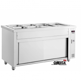 4 x 1/1 GN Βains Μarie on Cupboards dim. 1406x700x1313 mm 