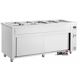 5 x 1/1 GN Βains Μarie on Cupboards dim. 1792x700x1313 mm