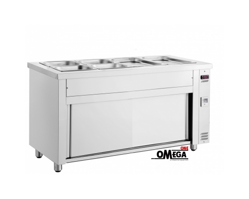 4 x 1/1 GN Bain Marie Hot Cupboard dim. 1406x700x1313 mm