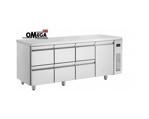1 Door 4 Drawer Refrigerated Counter dim. 1995x700x875 mm NN2229/RU