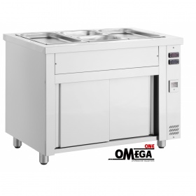 3 x 1/1 GN Bain Marie Hot Cupboard dim. 1102x700x1313 mm 