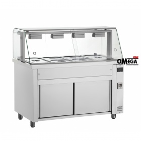 4 x 1/1 GN Bain Marie Displays dim.1406x700x1313 mm 