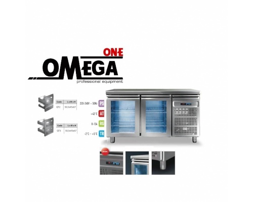 3 Glass Doors Refrigerated Counter dim. 1450x600x865 mm Series 60 