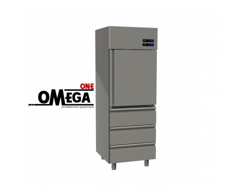 1 Door & 3 Drawers Upright Conservation Stainless Steel 597 Ltr dim. 710x800x2035 mm 
