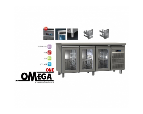 3 Glass Doors Refrigerated Counter dim. 1750x700x865 mm GN 1/1 Series 70 