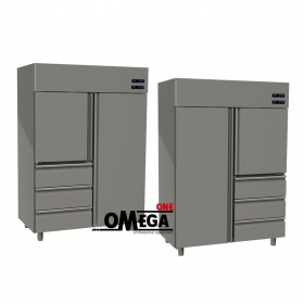 2 Doors & 3 Drawers Upright Conservation Stainless Steel 1315 Ltr dim. 1420x800x2035 mm