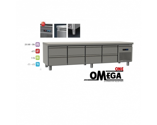 Refrigerated Counters wIth 8 Drawers dim. 2270x700x640 mm Series 70