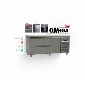 Refrigerated Counters wIth 4 Drawers 1 Door dim. 1820x700x865 mm Series 70