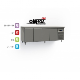 Ψυγείο Πάγκος Συντήρηση με 4 Πόρτες GN 1/1 διαστ. 2200x800x865 mm Σειρά 80 