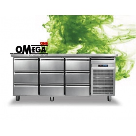 Refrigerated Counters wIth 9 Drawers dim. 1820x600x865 mm Series 60