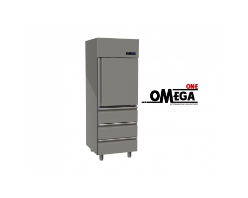1 Door & 3 Drawers Upright Freezer Stainless Steel 455 Ltr dimensions 570x800x2035 mm