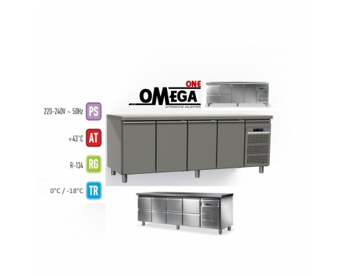 Gefriertische mit 4 Türen maße 2200x800x865 mm GN1/1 8F227PPPP