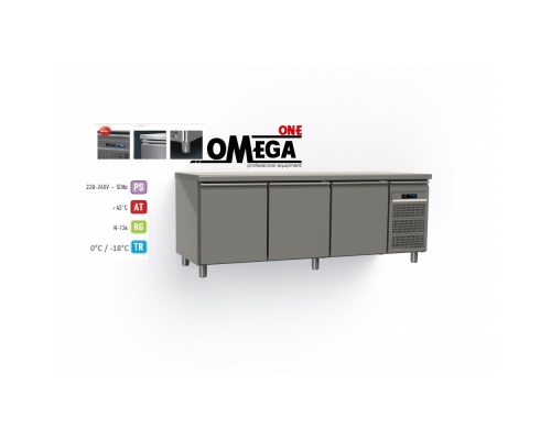 3  Door Slimline Freezer Counter dim.1750x700x640 mm GN1/1 64F182PPΡ 