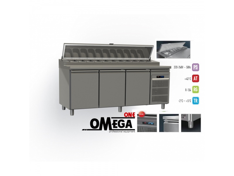 Refrigerated Salad Pizza Topping Unit Countertop Sandwich Prep