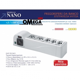 Tisch-Kühlvitrine/Salatbar Pizzakühlaufsätze Größe 990x245x235 mm mod. NANO