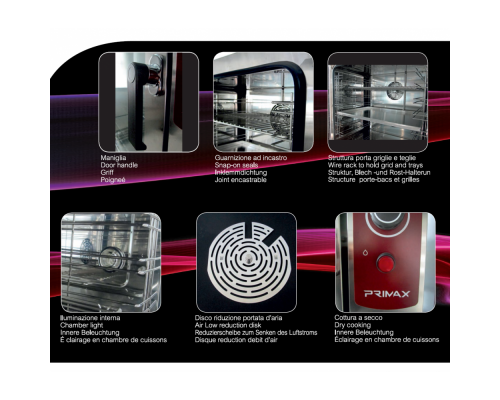 Easy Line Electric Combined Convection and Steam Oven for Gastronomy and Pastry 5 GN 1/1