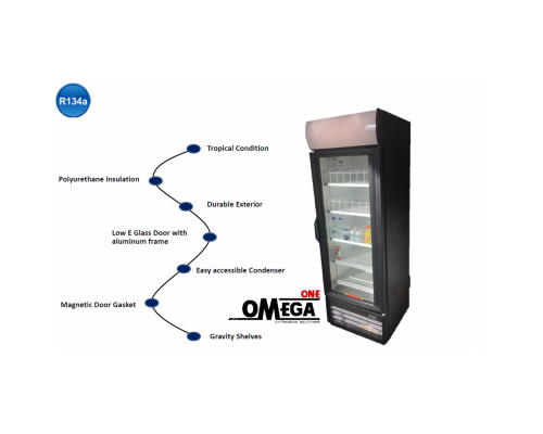 Single Glass Door Display Cooler Omega One True